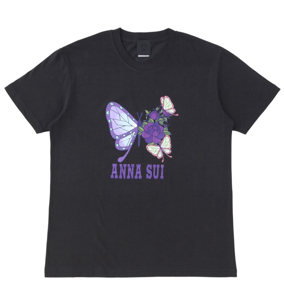 ANNA SUI(アナスイ)の【新品】 ANNA SUI アナスイ 鬼滅の刃 Tシャツ 黒 Mサイズ レディースのトップス(Tシャツ(半袖/袖なし))の商品写真