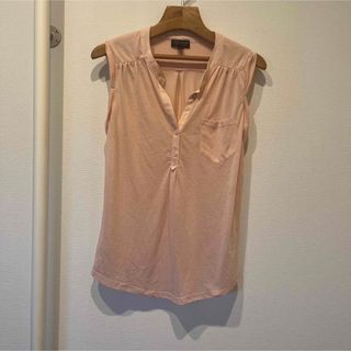 トップショップ(TOPSHOP)のTOP SHOPピンク　ノースリーブ シャツトップス春夏(Tシャツ(半袖/袖なし))