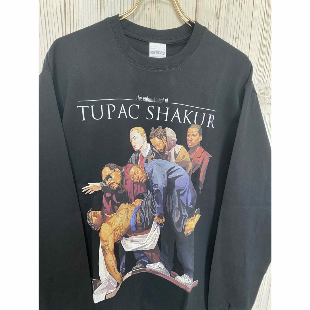 TUPAC Tシャツ 長袖 ロンT 2PAC ヒップホップ ラップT M メンズのトップス(Tシャツ/カットソー(七分/長袖))の商品写真