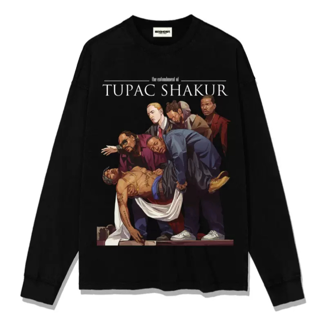 TUPAC Tシャツ 長袖 ロンT 2PAC ヒップホップ ラップT M メンズのトップス(Tシャツ/カットソー(七分/長袖))の商品写真