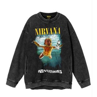 NIRVANA　ニルヴァーナ　ヴィンテージ加工 スウェット トレーナー 長袖 L(スウェット)