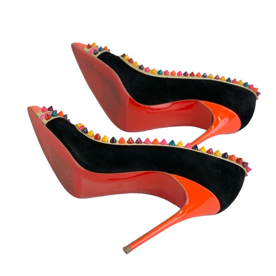 Christian Louboutin(クリスチャンルブタン)のクリスチャンルブタン Christian Louboutin パンプス 靴 シューズ スパイク スタッズ スエード レザー ブラック レディースの靴/シューズ(ハイヒール/パンプス)の商品写真