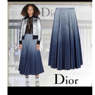 クリスチャンディオール(Christian Dior)のDIOR プリーツロングスカート(ロングスカート)