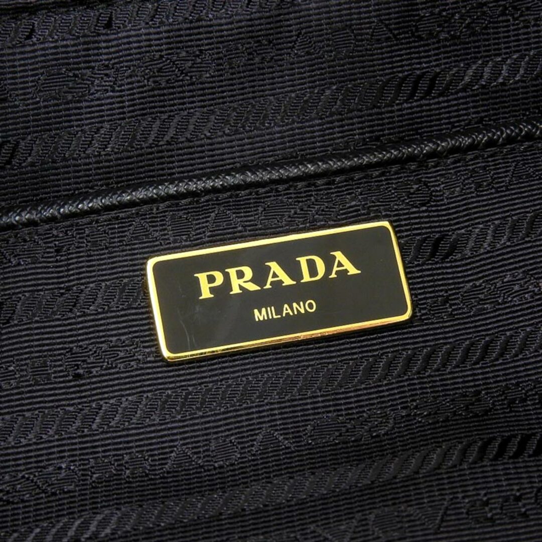 PRADA(プラダ)のプラダ PRADA ロボット バックパック リュックサック ナイロン レザー ブラック シルバー 1BZ032 中古 新入荷 OB1739 レディースのバッグ(リュック/バックパック)の商品写真