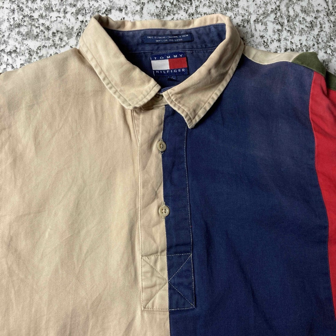 TOMMY HILFIGER(トミーヒルフィガー)の【90sオールド】トミーヒルフィガー クレイジーパターン　プルオーバーシャツ メンズのトップス(シャツ)の商品写真