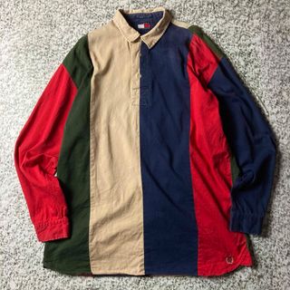 トミーヒルフィガー(TOMMY HILFIGER)の【90sオールド】トミーヒルフィガー クレイジーパターン　プルオーバーシャツ(シャツ)