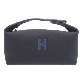 エルメス(Hermes)のエルメス HERMES ブリッド・ア・ブラックPM ポーチ キャンバス ノワール ブルーニュイ 美品 新入荷 HE0919(ポーチ)