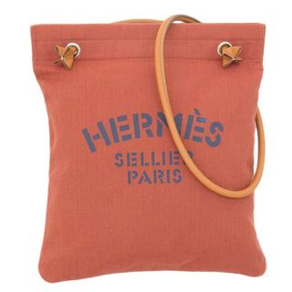 エルメス(Hermes)のエルメス HERMES サック・アリーヌMM ショルダーバッグ トワルシェブロン レッドブラウン A刻印 2017年 中古 新入荷 HE0917(ショルダーバッグ)