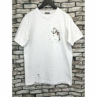 ディオール(Dior)のディオール×トラヴィススコット★22AW ロゴ刺繍ペイントオーバーサイズTシャツ(Tシャツ/カットソー(半袖/袖なし))