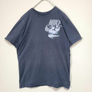 NIKE ナイキ Tシャツ メンズ　黒　　L 半袖 　迷彩 カモフラポケット(Tシャツ/カットソー(半袖/袖なし))