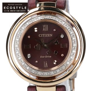 シチズン(CITIZEN)のシチズン CITIZEN L ROUND Collection DISNEY EM0903-00W Cal.E031 500本限定 アリスインワンダーランド ダイヤモンド30石 0.1ct サテン風合成皮革ストラップ エコ・ドライブ(腕時計)