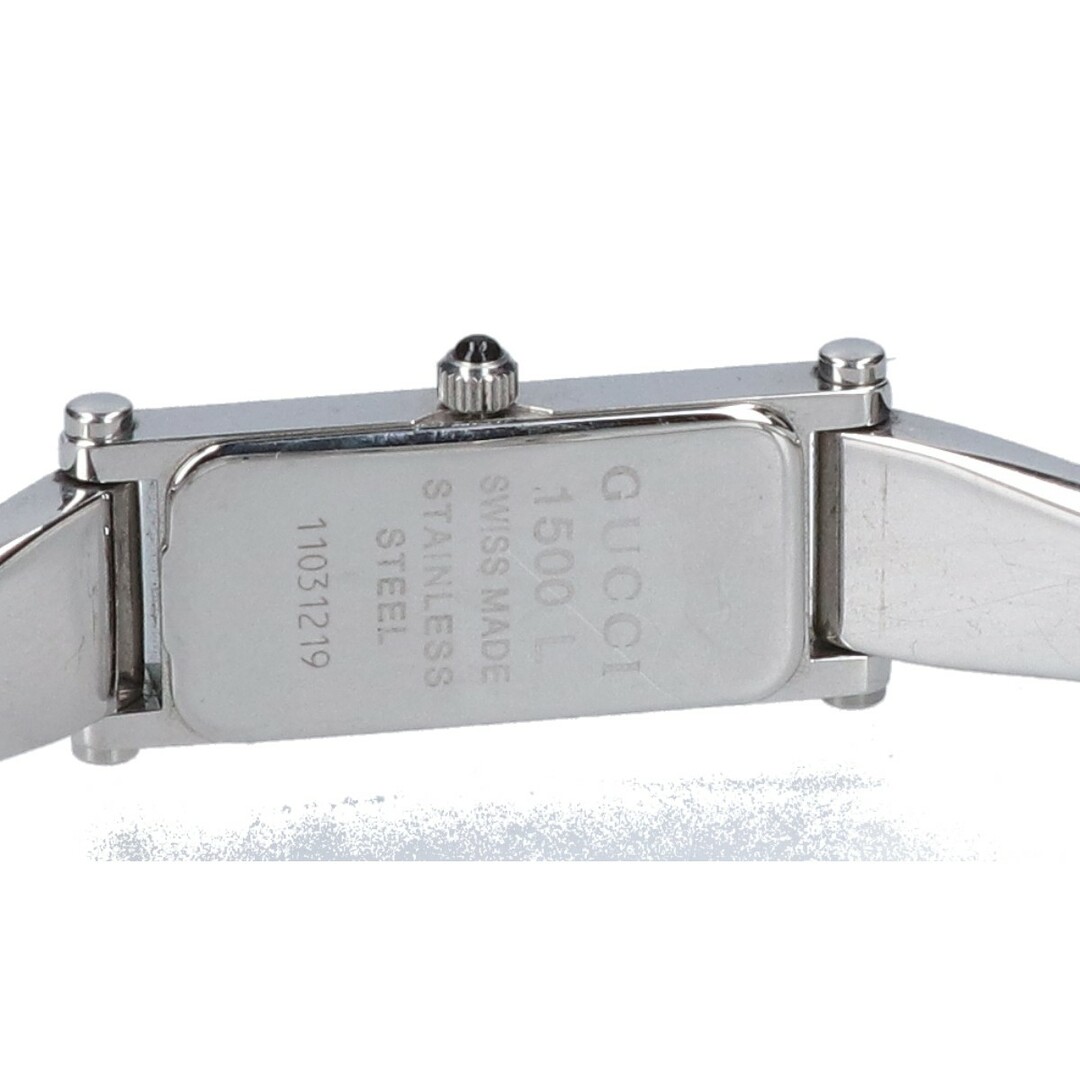 Gucci(グッチ)のグッチ 1500L 1Pダイヤモンド シェル文字盤 クオーツ レディースのファッション小物(腕時計)の商品写真