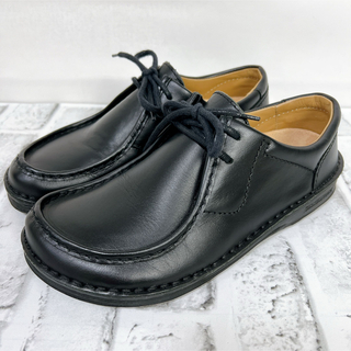 ビルケンシュトック(BIRKENSTOCK)の《極美品》BIRKENSTOCK ビルケン パサデナ 革靴 黒 24.5cm(ローファー/革靴)