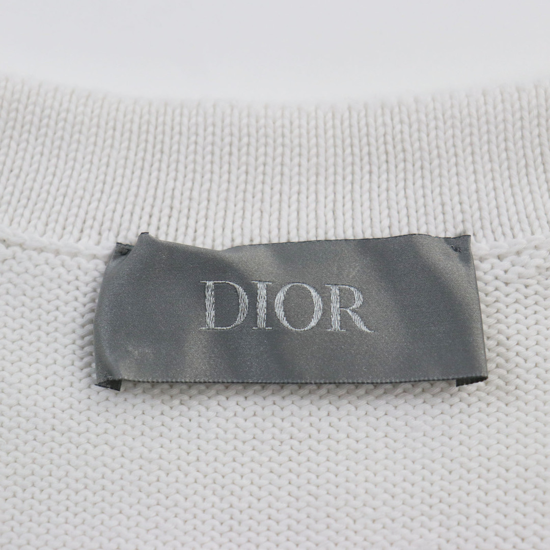 DIOR HOMME(ディオールオム)の美品●DIOR ディオール オム 383M654AT556 DUNCAN GRANT AND CHARLESTON ダンカングラントチャールストン ニット セーター ホワイト XL イタリア製 正規品 メンズ メンズのトップス(ニット/セーター)の商品写真