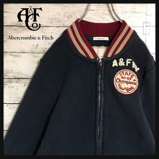 Abercrombie&Fitch - 【ヴィンテージ古着】アバクロンビー&フィッチ　ロゴ入りジップブルゾン　F898