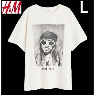 エイチアンドエム(H&M)の新品 H&M × カートコバーン NIRVANA コラボ Tシャツ L(Tシャツ(半袖/袖なし))
