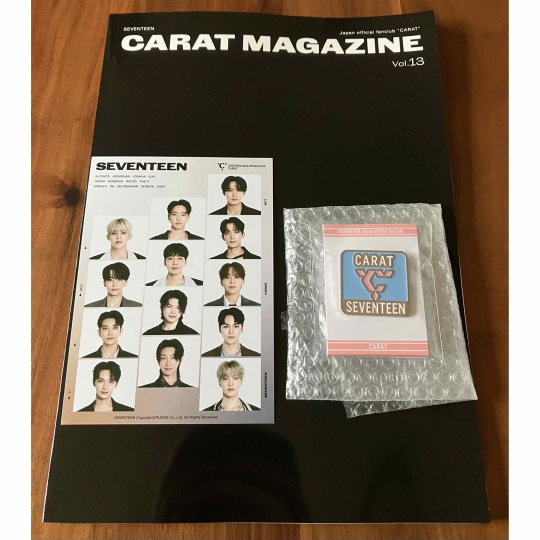 SEVENTEEN(セブンティーン)のSEVENTEEN 会報誌　Vol.13 ピンバッジ エンタメ/ホビーのCD(K-POP/アジア)の商品写真