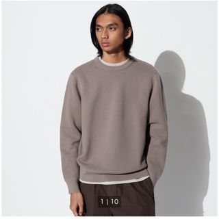 ユニクロ(UNIQLO)のウォッシャブルストレッチミラノリブクルーネックセーター（長袖）(ニット/セーター)