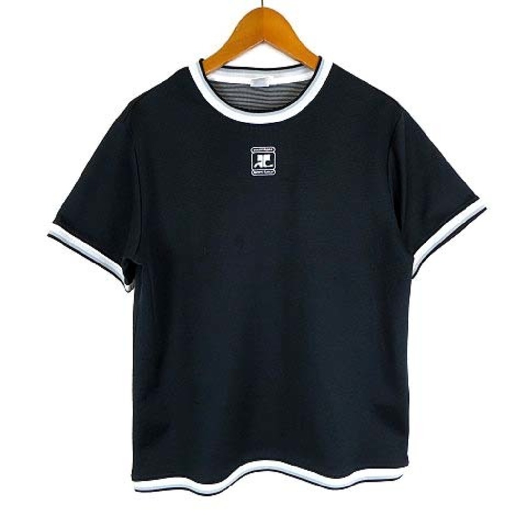 Courreges(クレージュ)のクレージュ sport futur Tシャツ ドライ ロゴ 半袖 L 40 黒 スポーツ/アウトドアのスポーツ/アウトドア その他(その他)の商品写真