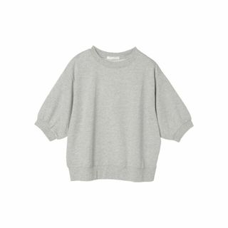 グリーンパークス(green parks)の【杢グレー】7分袖ラメ裏毛パフプルオーバー 24SS/クルーネック/レディース/夏(カットソー(長袖/七分))