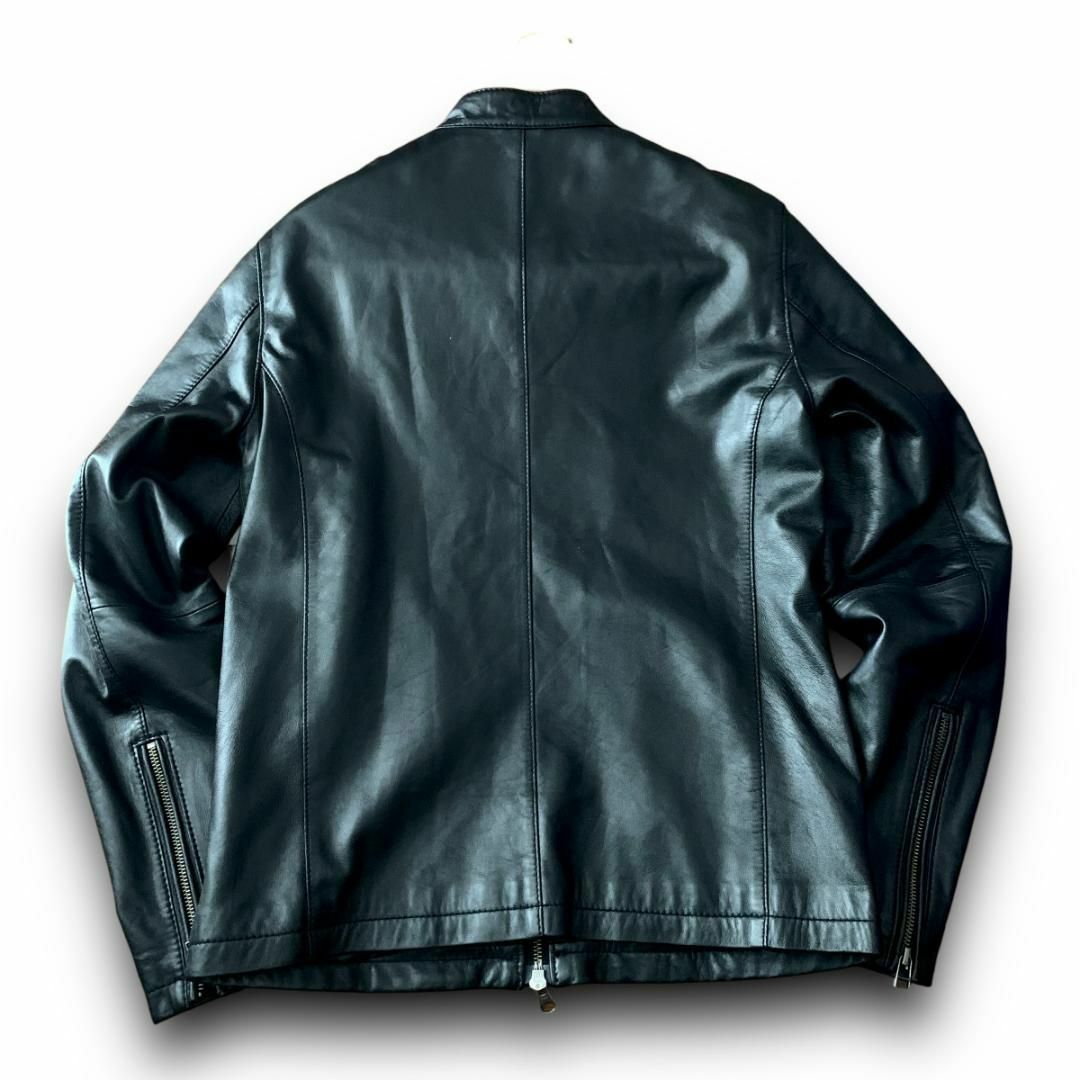 美品 上質ラムレザー M『メンズビギ コレクティブ』羊革 ライダース ジャケット メンズのジャケット/アウター(レザージャケット)の商品写真