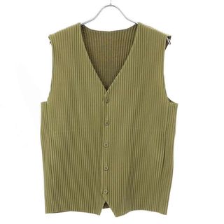 イッセイミヤケ(ISSEY MIYAKE)のHOMME PLISSE ISSEY MIYAKE オム プリッセ イッセイ ミヤケ 23AW TAILORED PLEATS 1 VEST プリーツジレベスト HP33JE151 カーキ 3(ベスト)