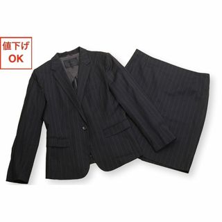 アンタイトル(UNTITLED)の16【美品】アンタイトル スカートスーツ 上42 下44 ブラック 黒 3L(スーツ)