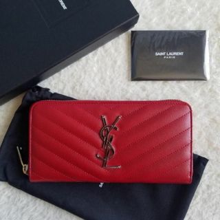 サンローラン(Saint Laurent)のSAINT LAURENT サンローラン モノグラム ラウンドファスナー 長財布(財布)