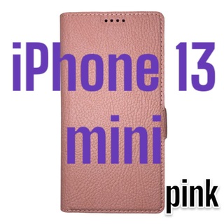 【送料無料】【新品】iPhone 13 mini ケース 手帳型 5.4 ピンク(iPhoneケース)
