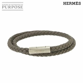 エルメス(Hermes)の新品同様 エルメス HERMES ゴリアテ ドゥブルトゥール ブレスレット スイフト エタン シルバー 金具 VLP 90225262(ブレスレット)