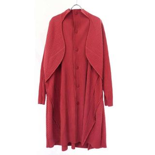 イッセイミヤケ(ISSEY MIYAKE)のHOMME PLISSE ISSEY MIYAKE オム プリッセ イッセイ ミヤケ 23SS VASE COAT ベース プリーツコート HP31JA144 レッド 3(その他)