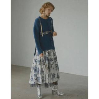 アメリヴィンテージ(Ameri VINTAGE)のameri UNDRESSED AVA TULLE DOCKING SKIRT(ロングスカート)