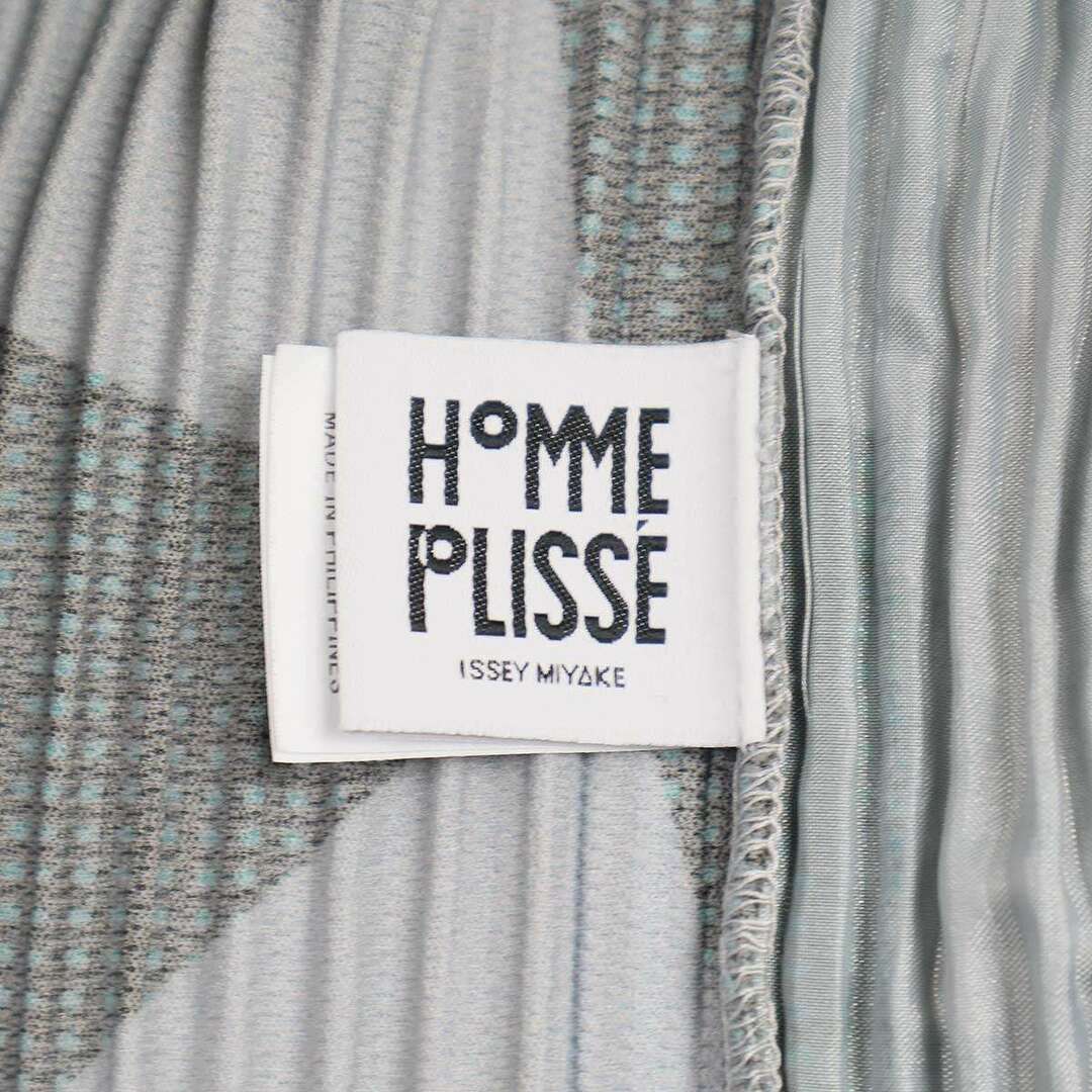 ISSEY MIYAKE(イッセイミヤケ)のHOMME PLISSE ISSEY MIYAKE オム プリッセ イッセイ ミヤケ 23AW TRIANGULAR GRID トライアングルプリーツパンツ HP33JF352 グレー グリーン 3 メンズのパンツ(その他)の商品写真