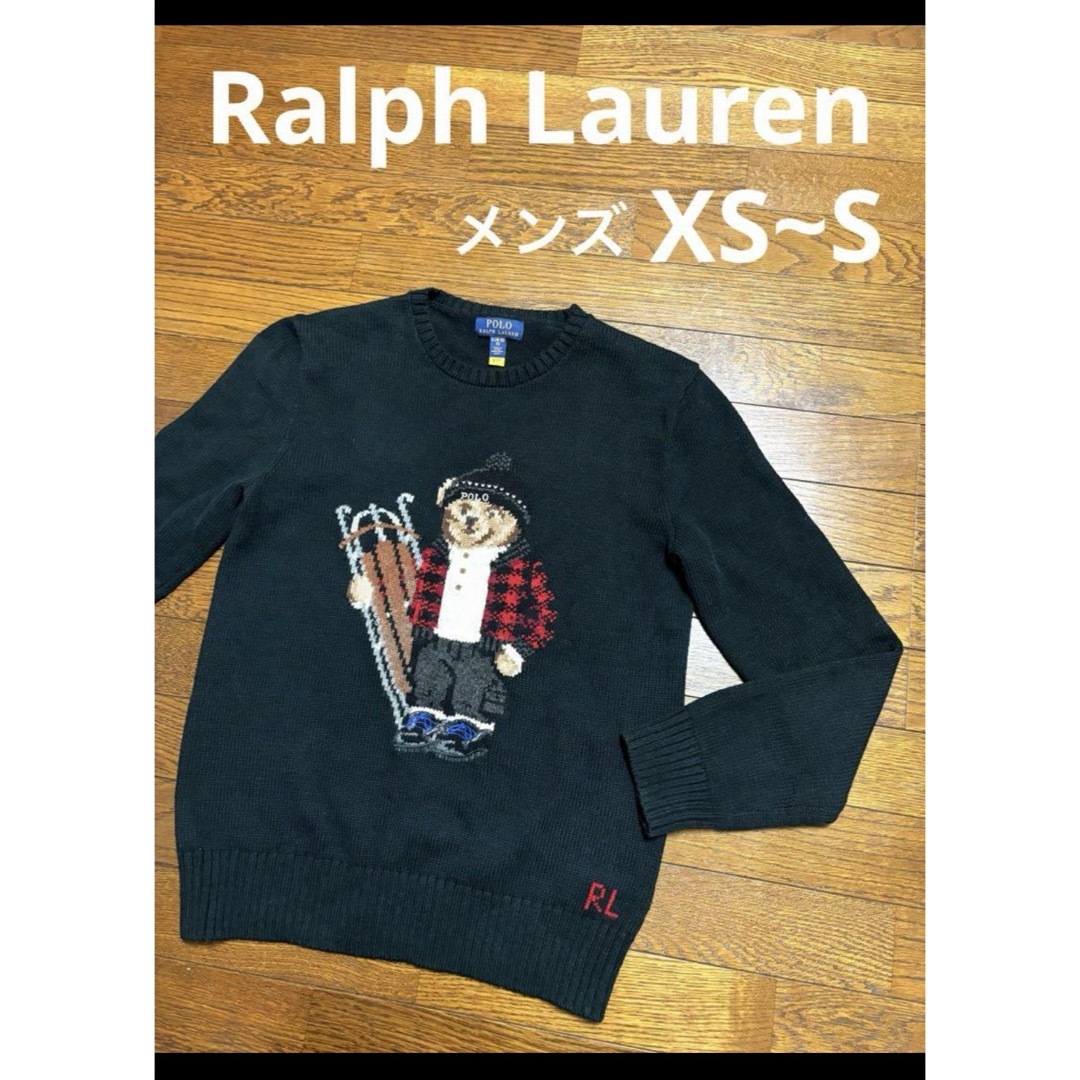 Ralph Lauren(ラルフローレン)の【完売品 ポロベア】 ラルフローレン ニット セーター ブラック  NO1873 メンズのトップス(ニット/セーター)の商品写真