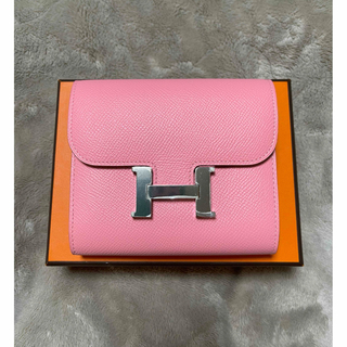 エルメス(Hermes)のエルメス　コンスタンスコンパクト　折り財布　ピンク系　超美品(財布)