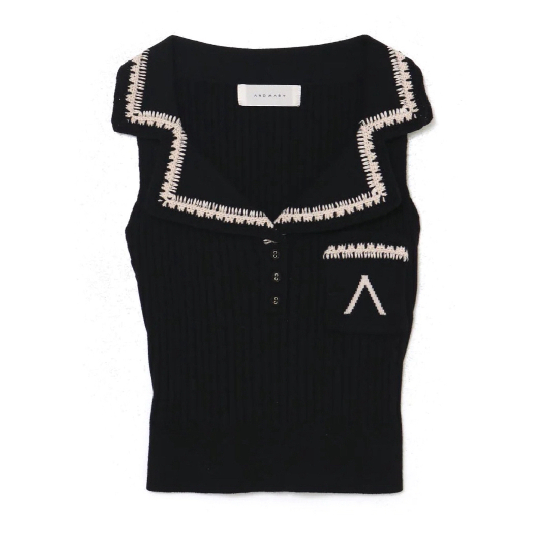 Mila ribbon knit tops andmary Mila ribbon knit tops andmary