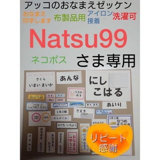 Natsu99さま専用 おなまえゼッケン アイロン接着 №R6414(ネームタグ)