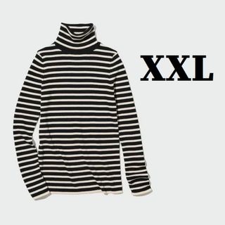 XXL 大きいサイズ●エクストラファインメリノリブタートルネックセーター（長袖(ニット/セーター)