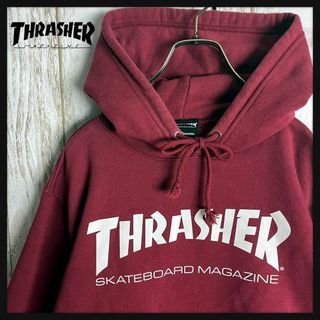 スラッシャー(THRASHER)の【希少カラー】スラッシャー☆センタービッグロゴパーカー 定番デザイン 人気L(パーカー)