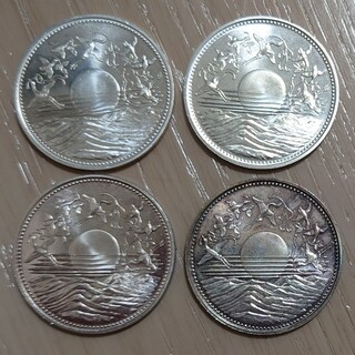 1万円銀貨 記念硬貨 パックなし 4枚セット(貨幣)