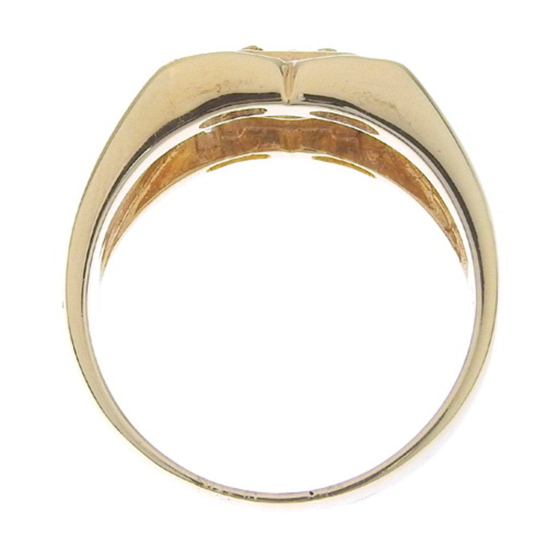 ダイヤ 印台 リング 指輪 アクセサリー ジュエリー K18 イエローゴールド YG ゴールド金 ユニセックス 20(60)号 40900041693【中古】【アラモード】 レディースのアクセサリー(リング(指輪))の商品写真