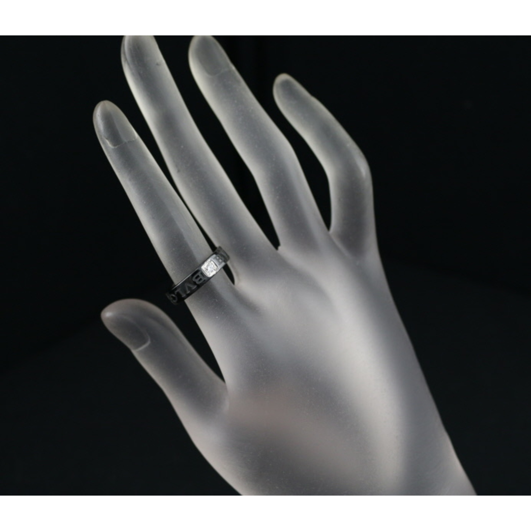 高い信頼 厚い信頼 BVLGARI K18WG 50号 ダブルロゴ ダイヤ リング ブルガリ - その他
