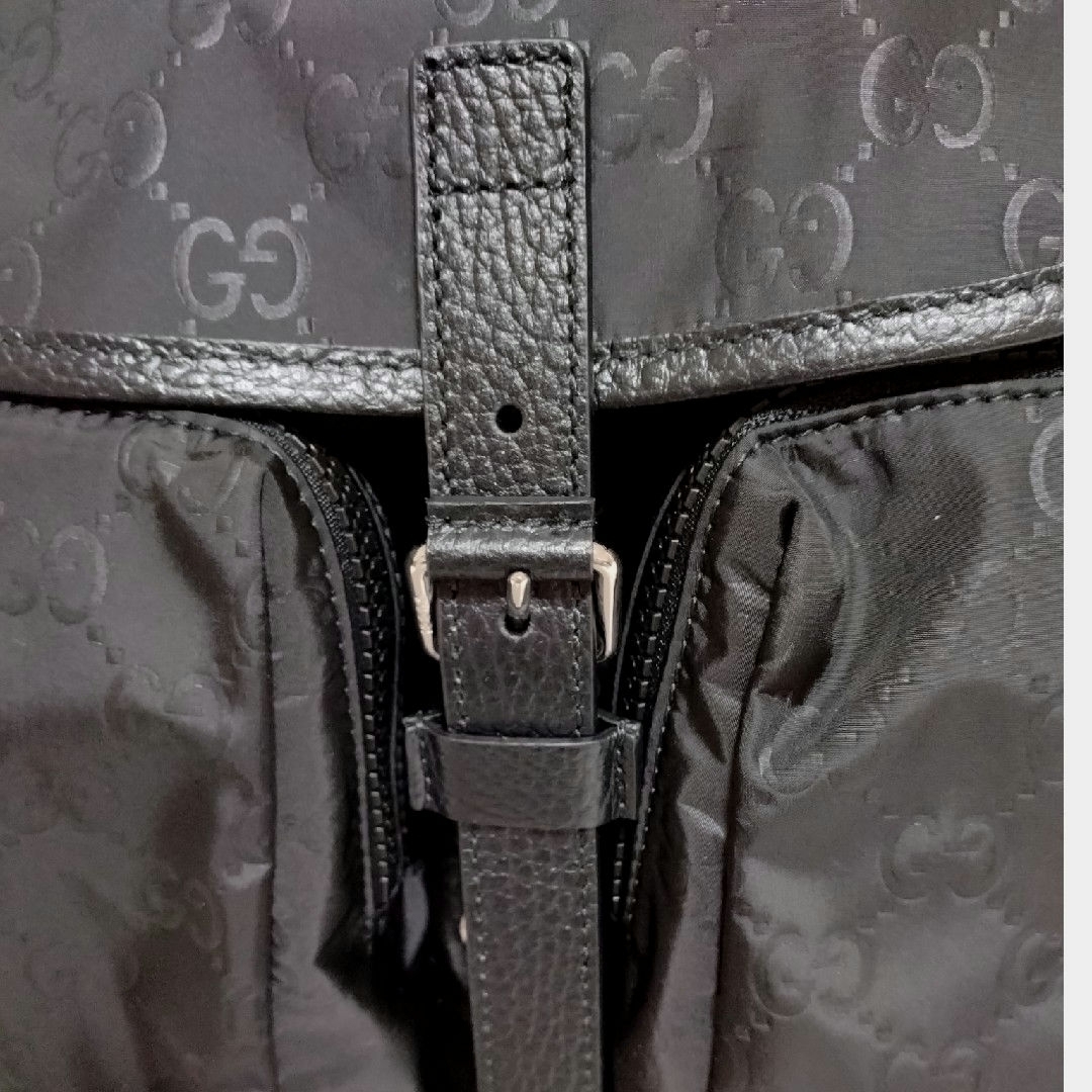 Gucci(グッチ)のGUCCI ナイロン×レザー リュックサック レディースのバッグ(リュック/バックパック)の商品写真