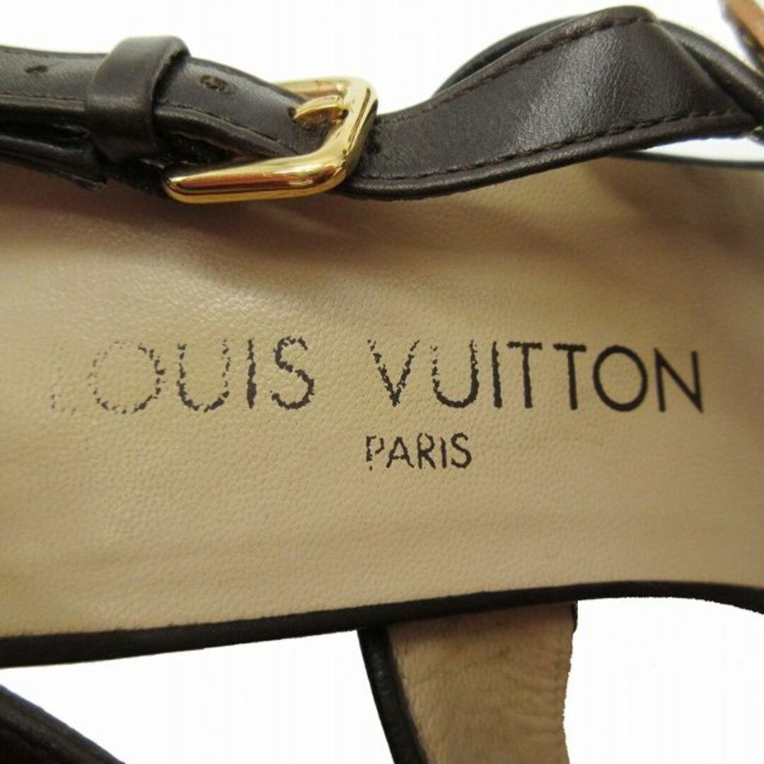 LOUIS VUITTON(ルイヴィトン)の2001年製 ルイヴィトン ダミエソバージュ モノグラムフラワー サンダル ♪3 レディースの靴/シューズ(サンダル)の商品写真