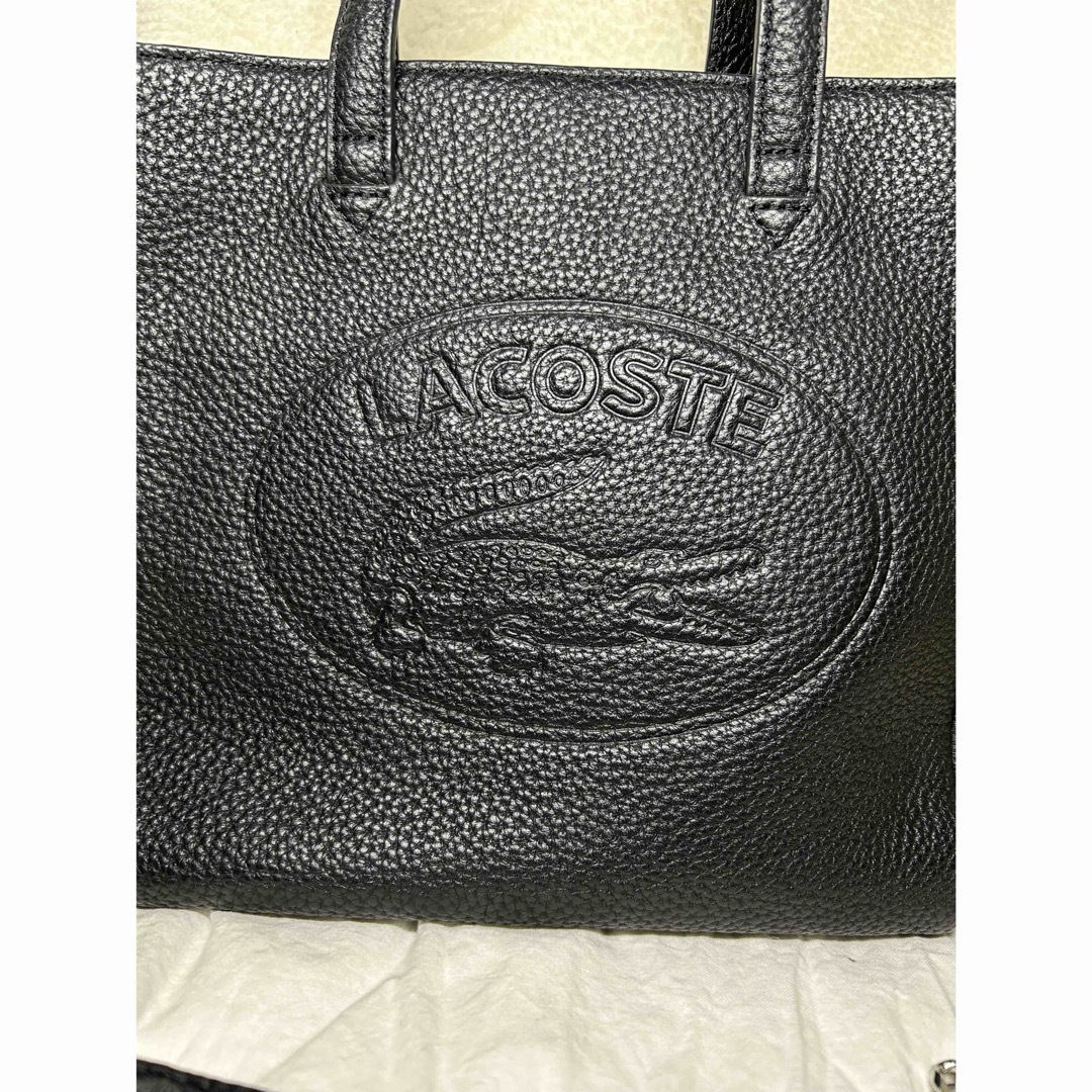 LACOSTE(ラコステ)のLACOSTE レザー 2way ショルダーバッグ SVチェーン 黒 レディースのバッグ(ショルダーバッグ)の商品写真