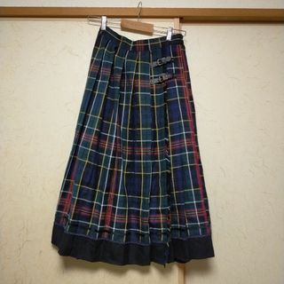 アクシーズファム(axes femme)のaxes femme アクシーズファム　ベルト付きチェックロングスカート(ロングスカート)