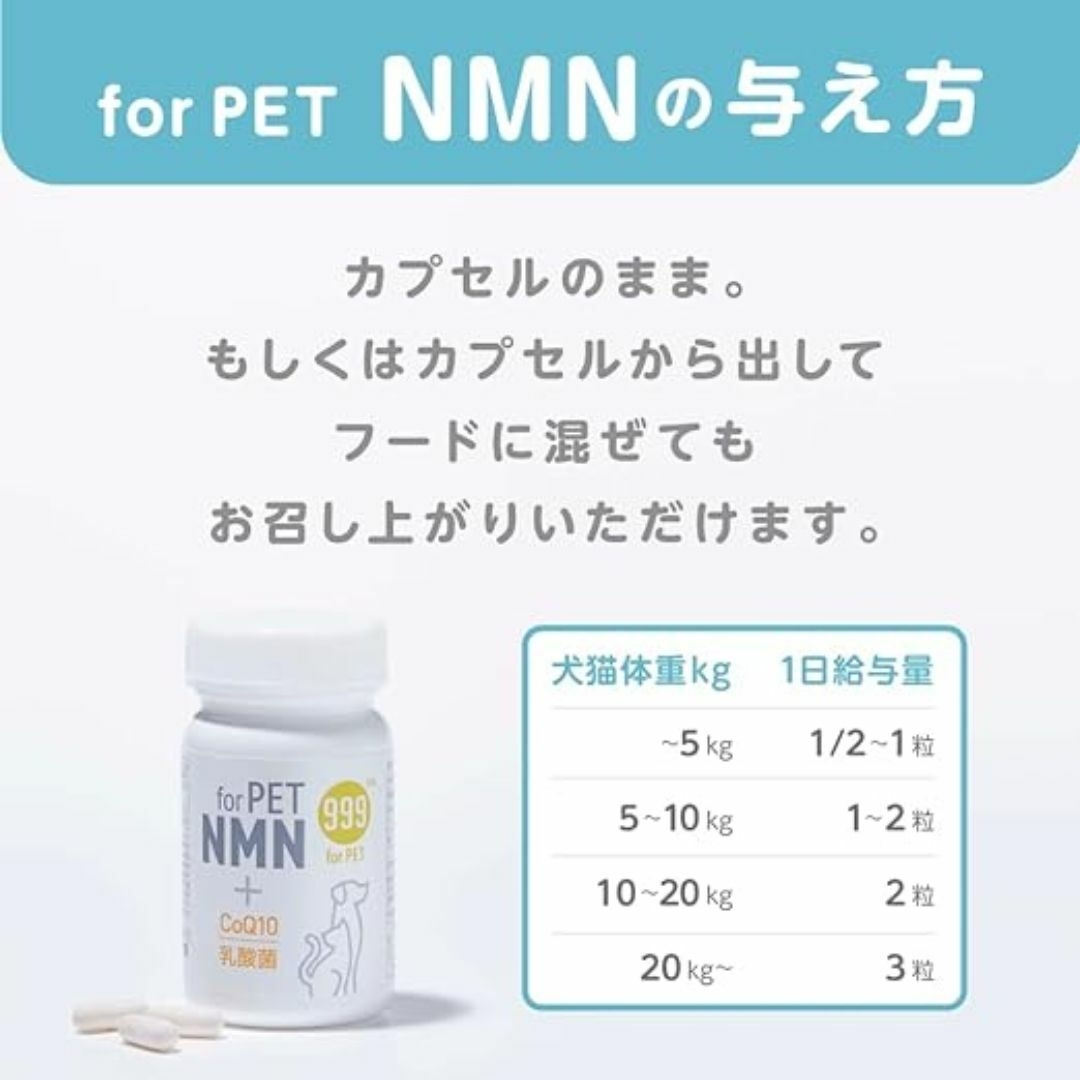 β- NMN for PET 犬・猫用 ペットのためのサプリメント  その他のペット用品(猫)の商品写真