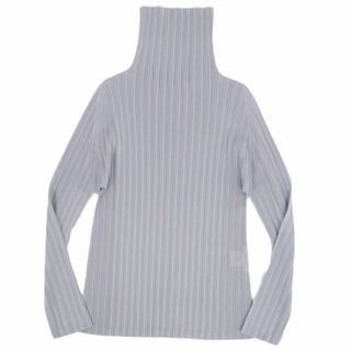 プリーツプリーズイッセイミヤケ(PLEATS PLEASE ISSEY MIYAKE)の美品 プリーツプリーズ イッセイミヤケ PLEATS PLEASE シャツ ブラウス ロングスリーブ 長袖 ハイネック プリーツ トップス レディース 3(L相当) グレー(シャツ/ブラウス(長袖/七分))