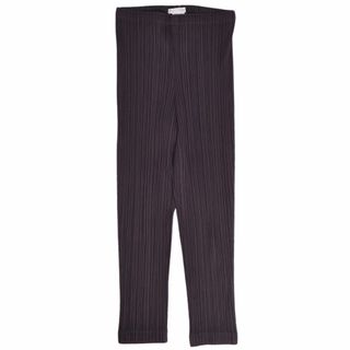 プリーツプリーズイッセイミヤケ(PLEATS PLEASE ISSEY MIYAKE)の美品 プリーツプリーズ イッセイミヤケ PLEATS PLEASE パンツ ロングパンツ プリーツ 無地 ボトムス レディース 2(M相当) ダークパープル(その他)