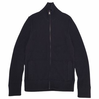 美品 ドルチェ&ガッバーナ DOLCE&GABBANA ドライバーズニット セーター カーディガン ジップアップ トップス メンズ 50(L相当) ブラック